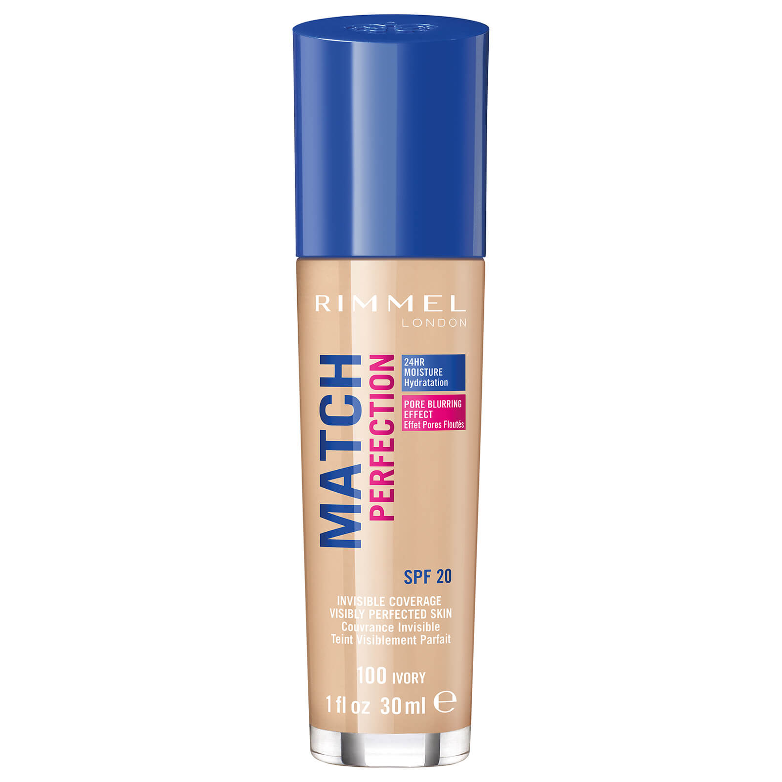 rimmel match perfection foundation 30ml (various shades) - ivory