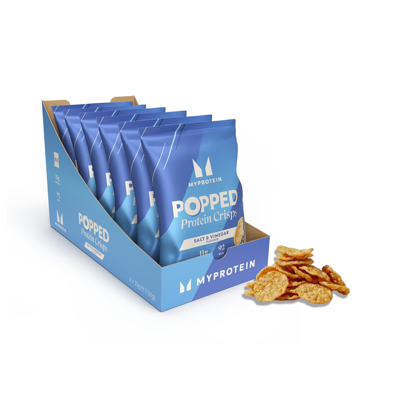 Myprotein UK MyProtein Popped Protein Crisps - Salt & Vinegar