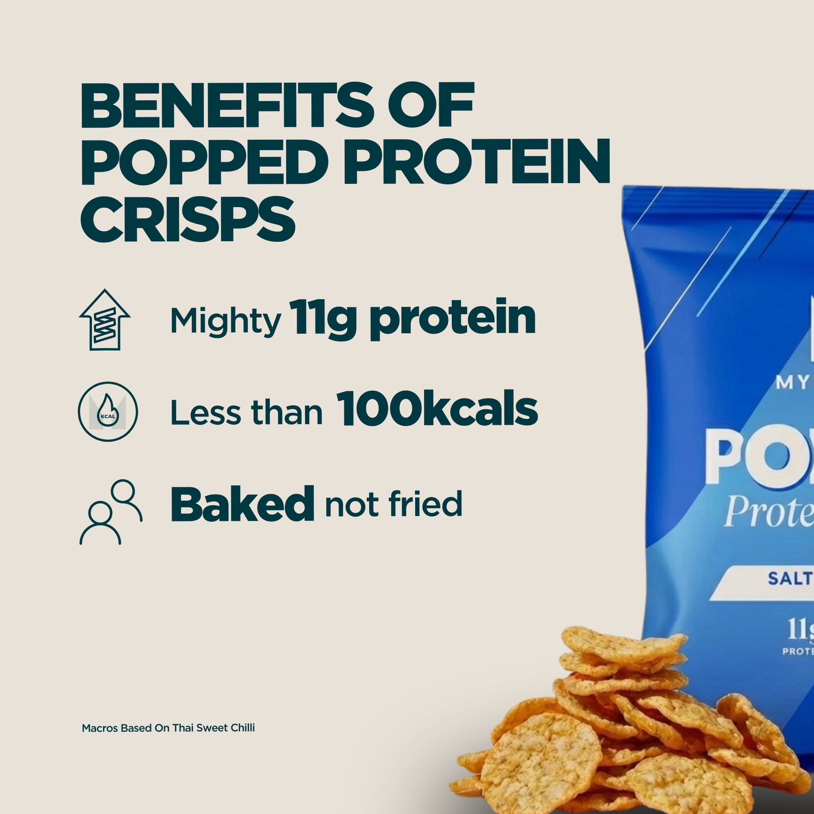 Myprotein Popped Protein Crisps - Salt & Vinegar