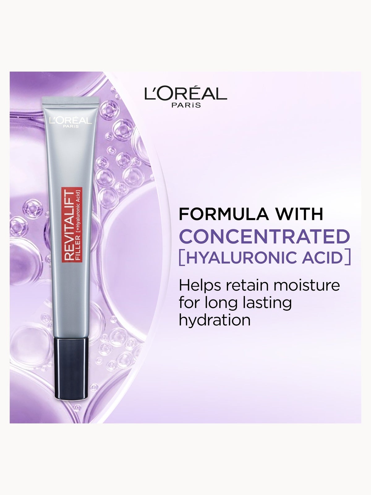 L'Oreal Paris Revitalift Filler Renew + Hyaluronic Acid Anti-Ageing & Replumping Eye Cream 15ml, photo 3