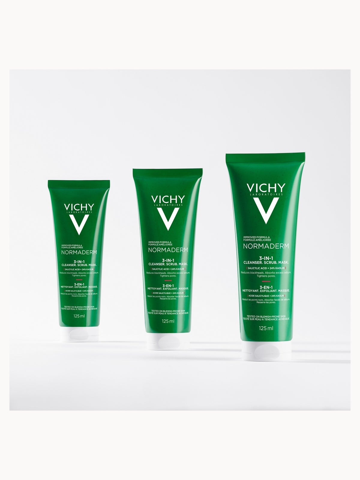 VICHY Normaderm 3-in-1 Cleansing + Scrub + Mask 125ml 3