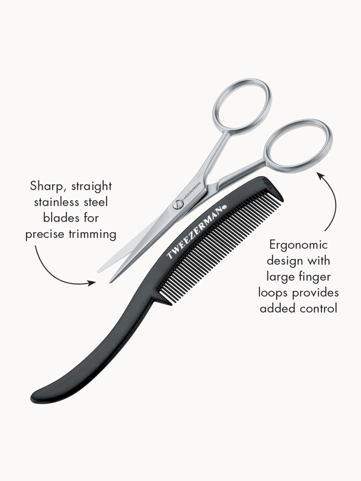 Tweezerman G.E.A.R. Moustache Scissors & Comb, photo 4