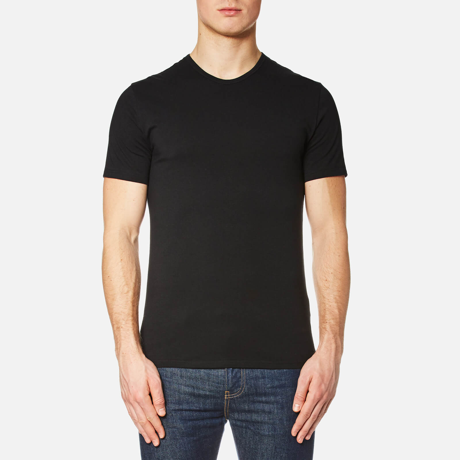 Calvin Klein Men's 2 Pack Crew Neck T-Shirt - Black - M