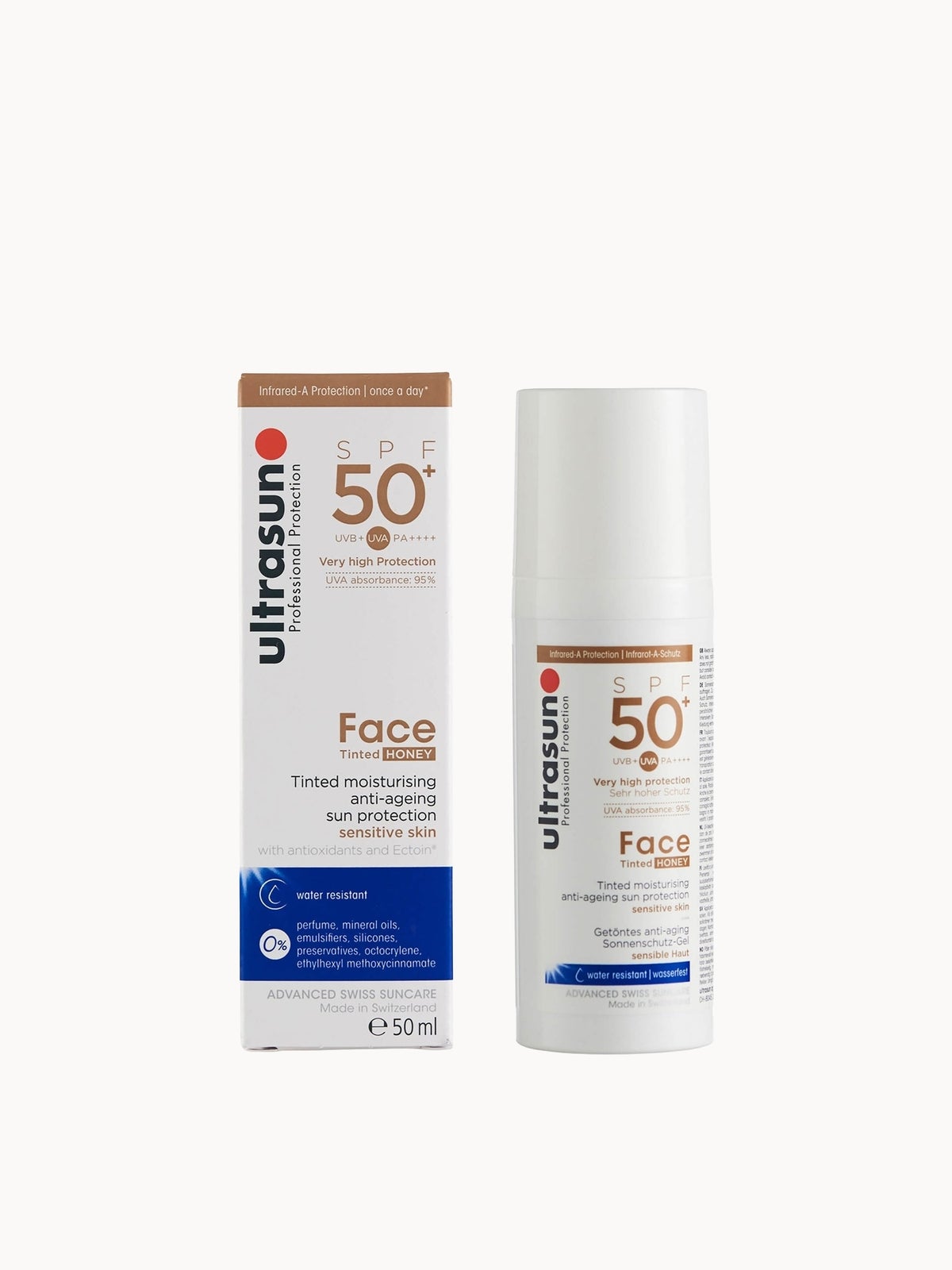 Ultrasun SPF50+ Tinted Face Sun Cream (Various Shades) - Honey, photo 2