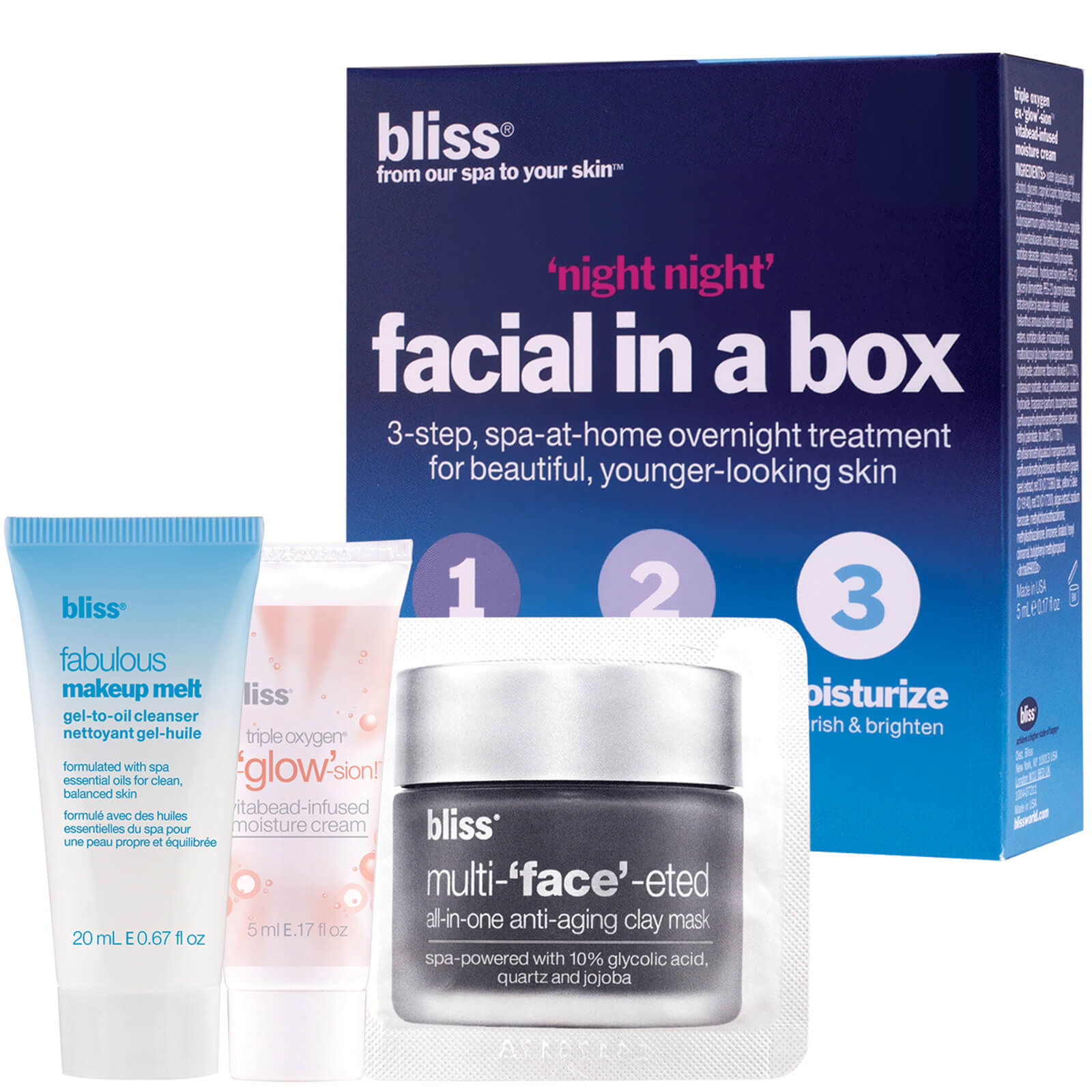 

bliss Night Night Facial in a Box Set