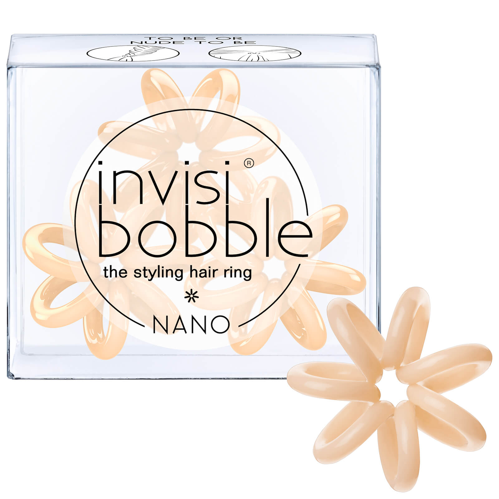 

invisibobble Nano Hair Tie (3 Pack) - To Be or Nude to Be