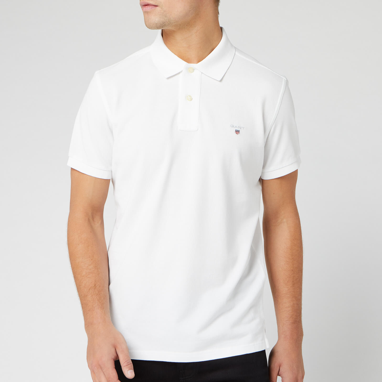GANT Men's Original Pique Polo Shirt - White - L - White