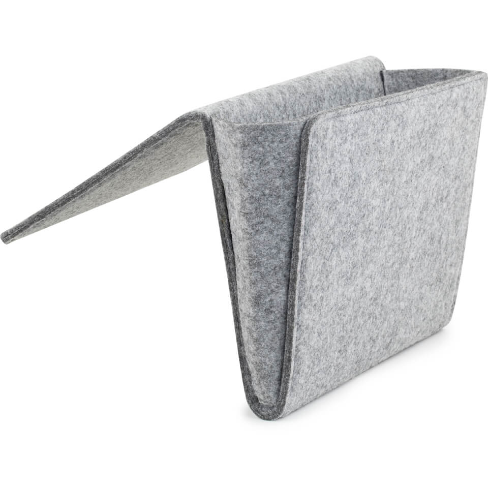Kikkerland felt bedside caddy-Grey Grey