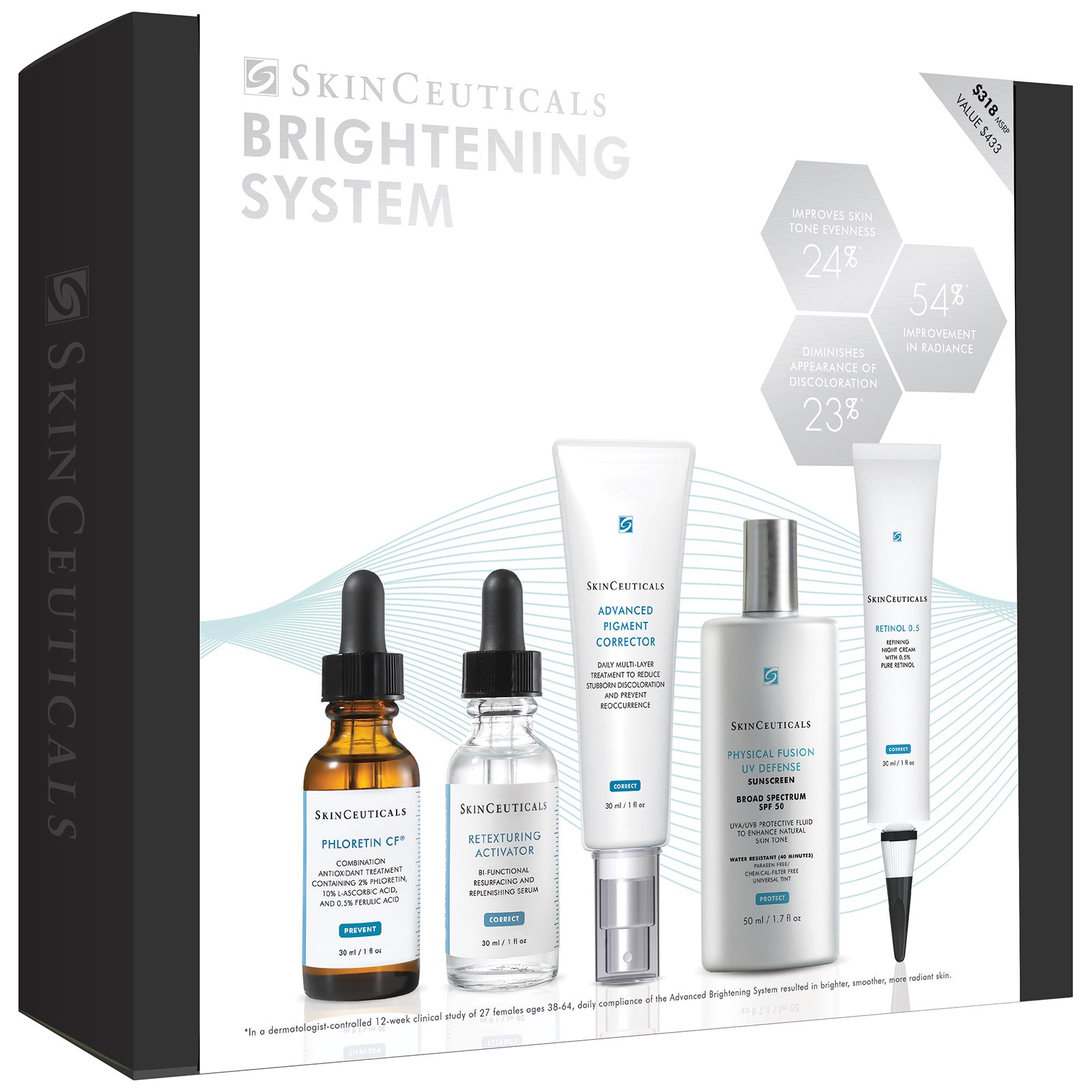 Skinceuticals Brightening Skin System Skin Discoloration Skin Care Routine (worth $436.00) In Multi