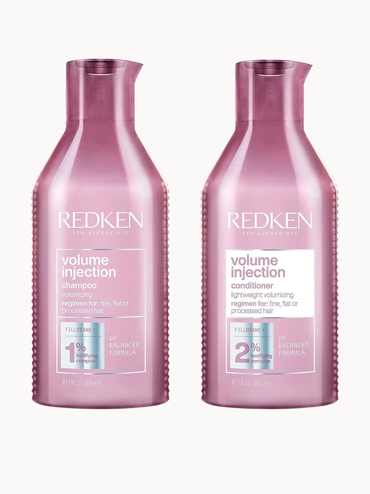 Redken Volume Injection Shampoo 300ml and Conditioner 300ml Set for Fine, Flat Hair, Adds Lift and Volume