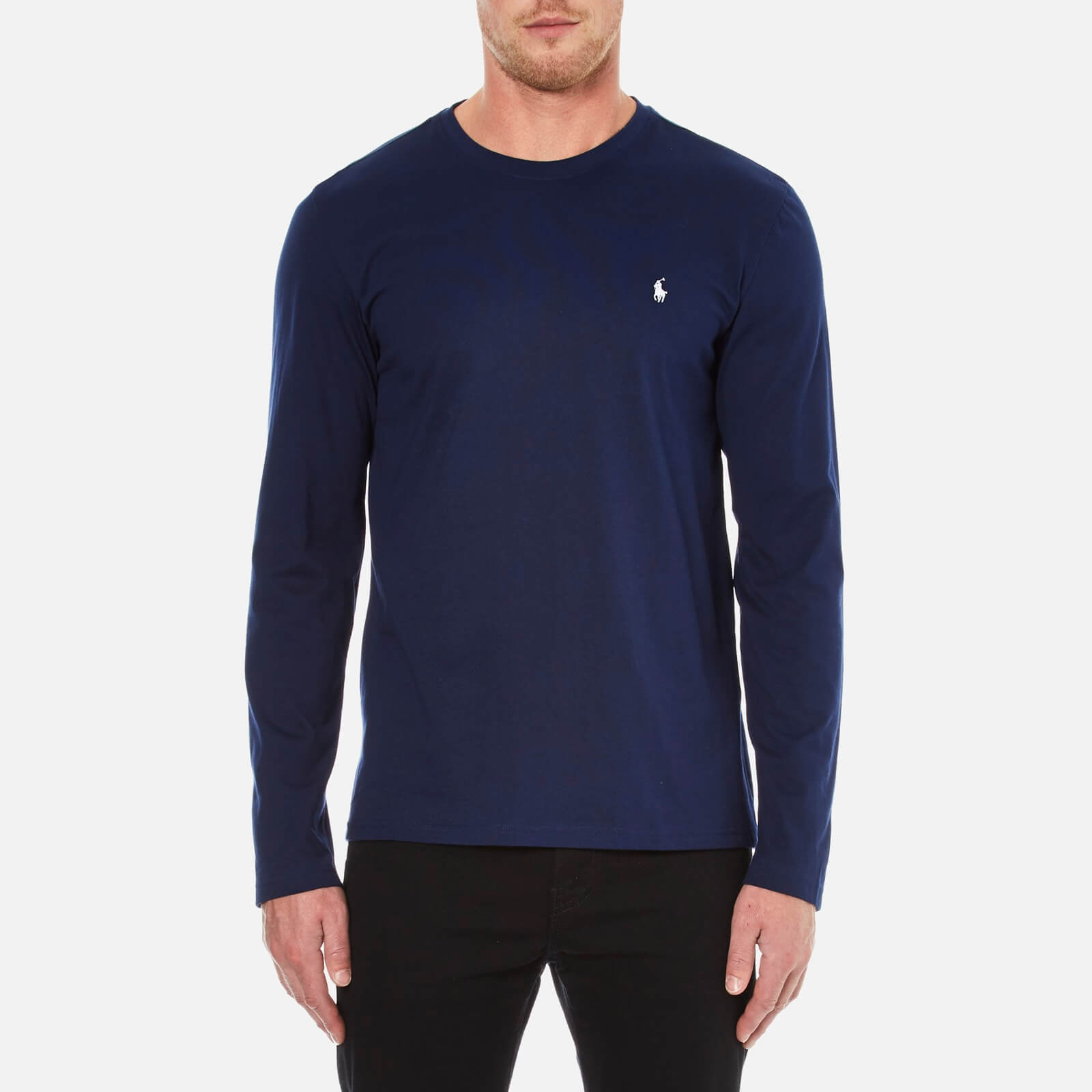 ralph lauren navy long sleeve shirt