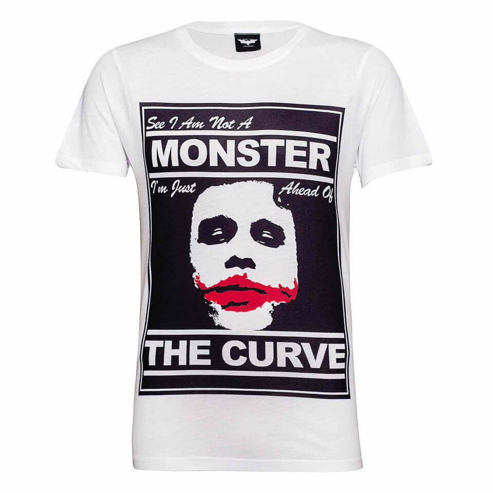 T-Shirt Homme DC Comics Batman Le Joker The Curve - Blanc - XL - Blanc