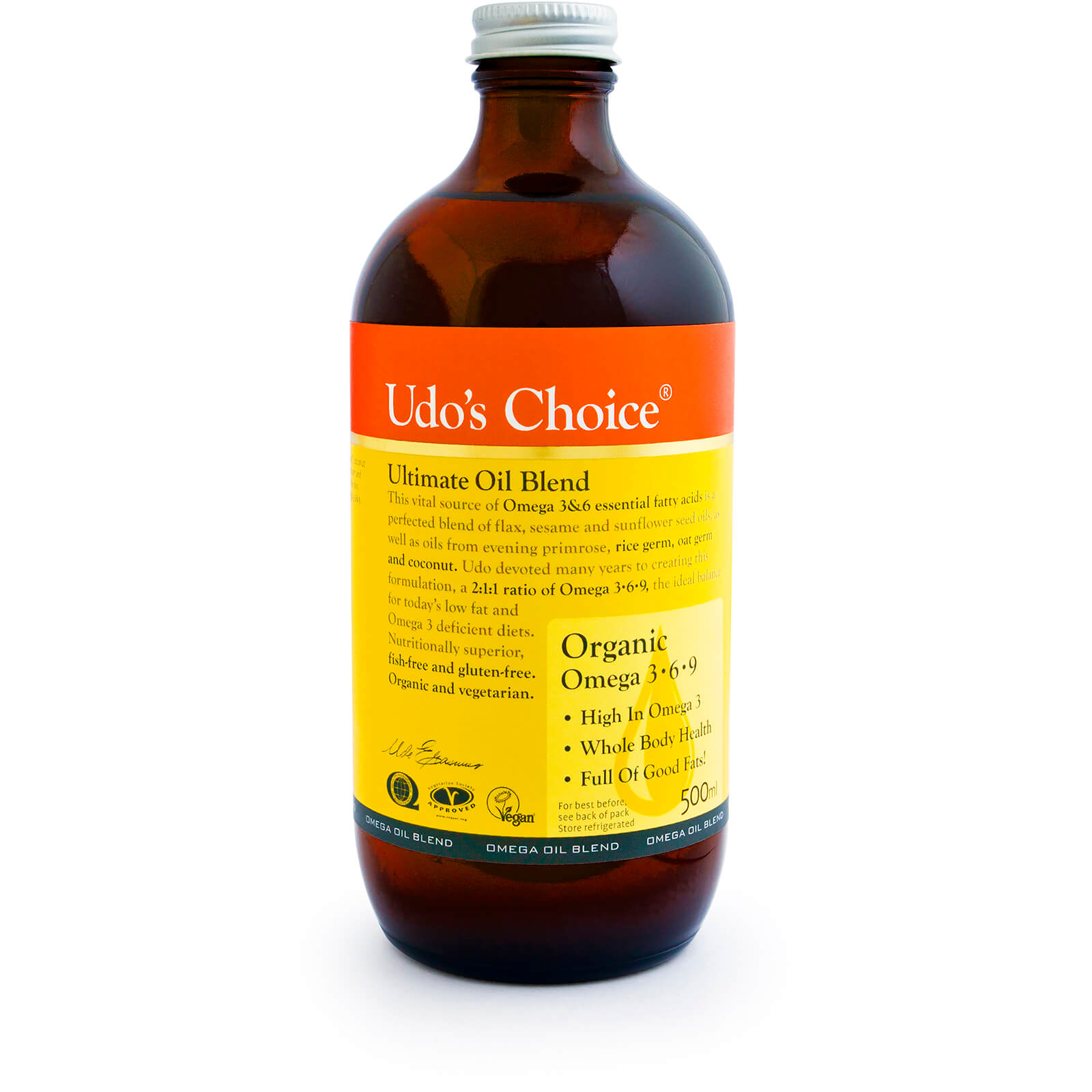 Udo's Choice Organic Ultimate Oil Blend (Various Sizes) - 500ml