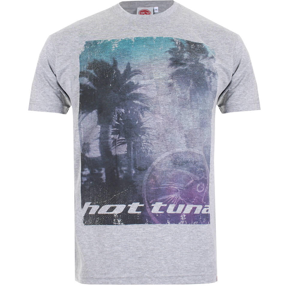 Hot Tuna Men%27s Palm Graphic T-Shirt - Grey Marl - XXL - Grau