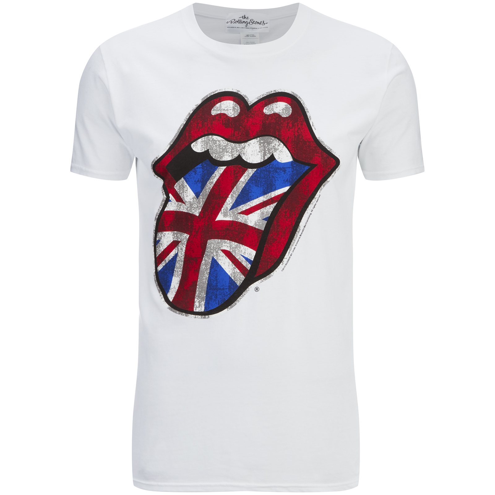 Rolling Stones Men's UK Tongue T-Shirt - White - M