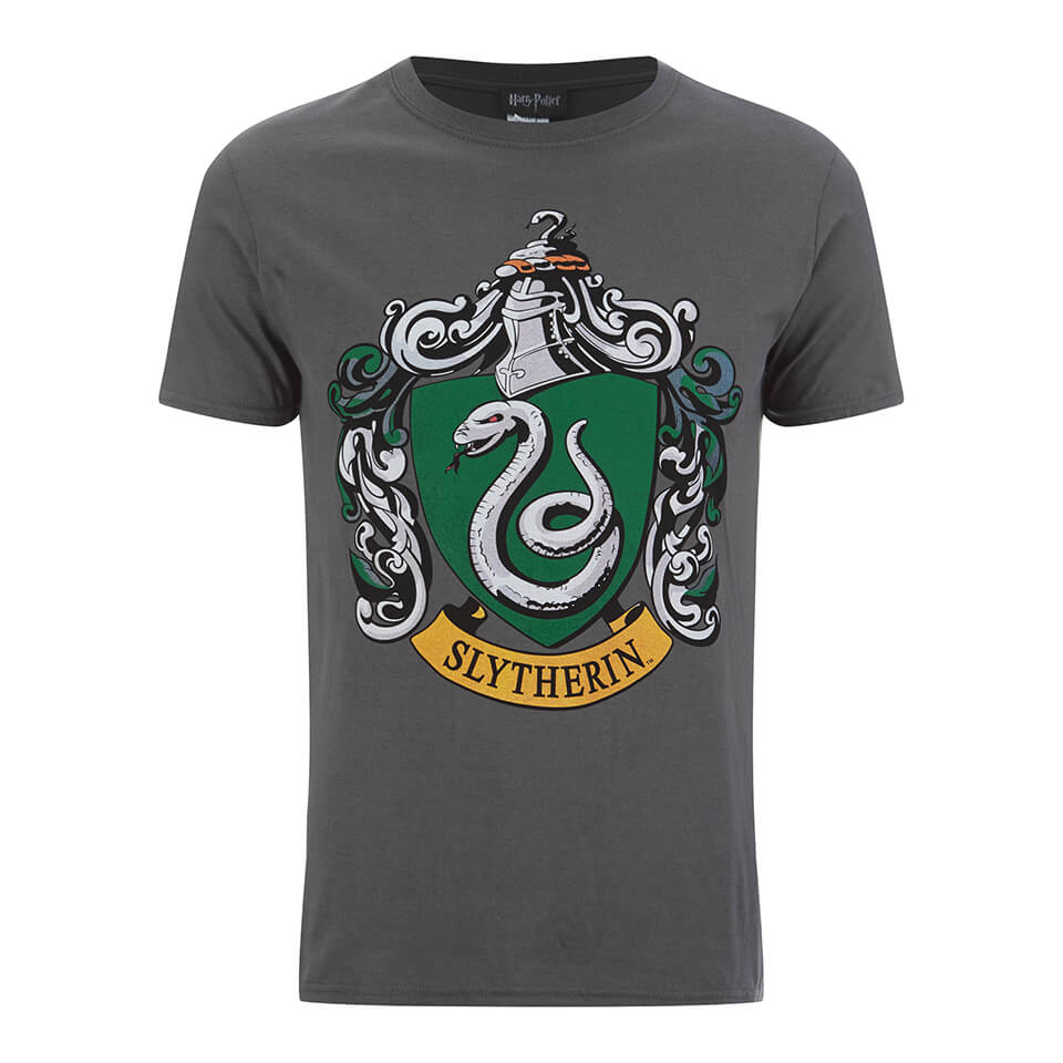 Harry Potter Men's Slytherin Shield T-Shirt - Grey - XL