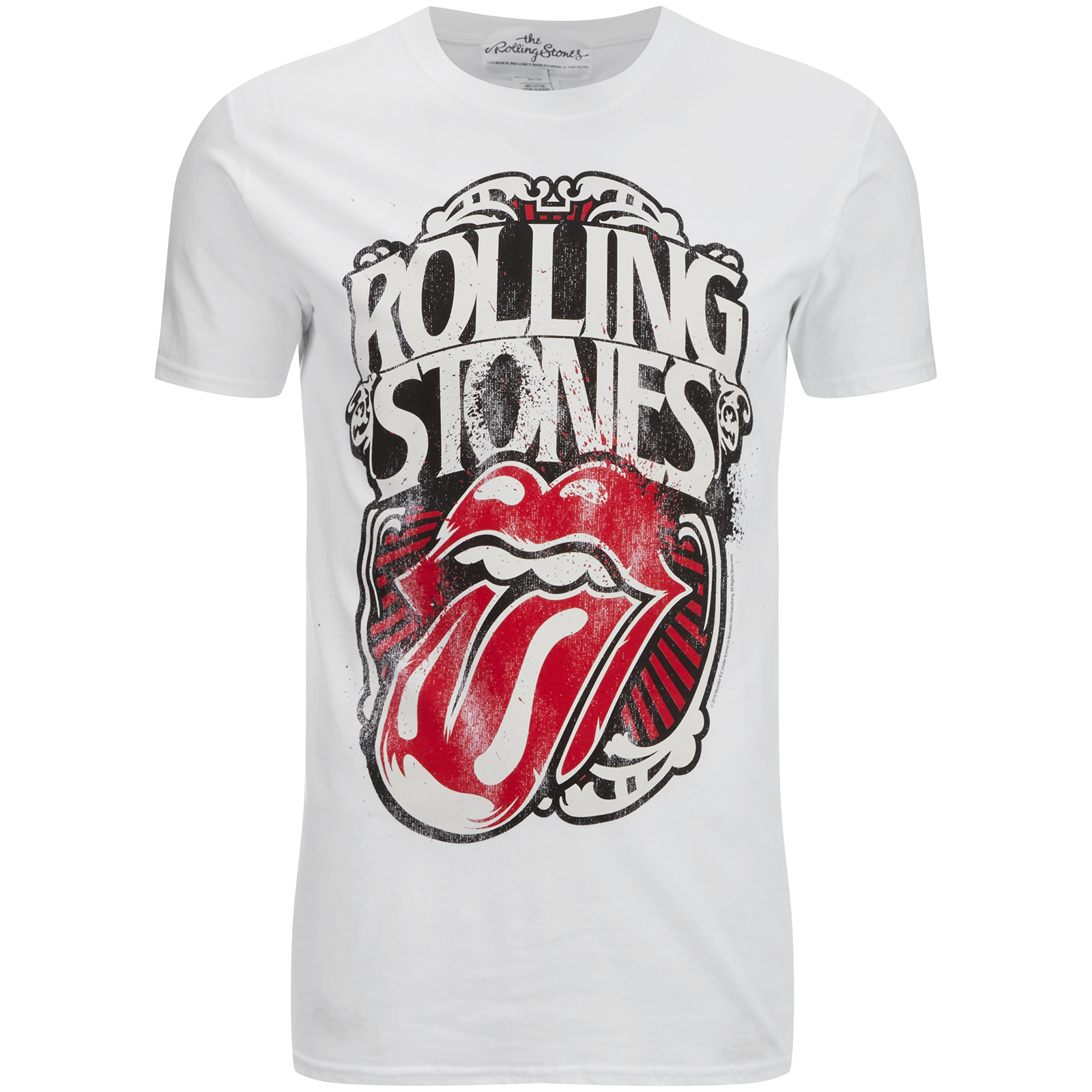 Rolling Stones Men's Logo Tongue T-Shirt - White - M