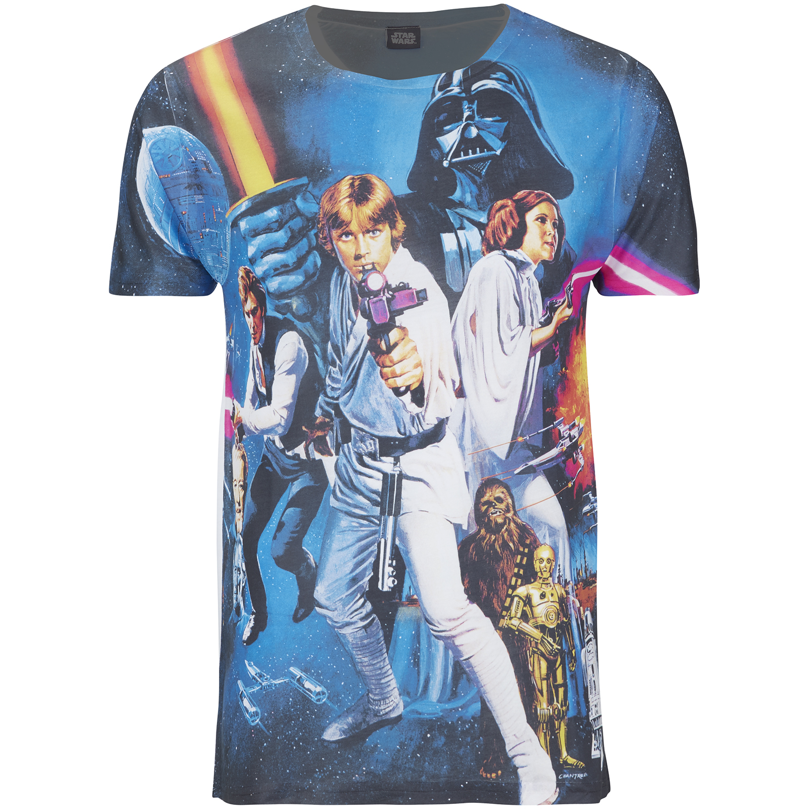 T-Shirt Homme Star Wars Affiche Classique - Noir - XL - Noir