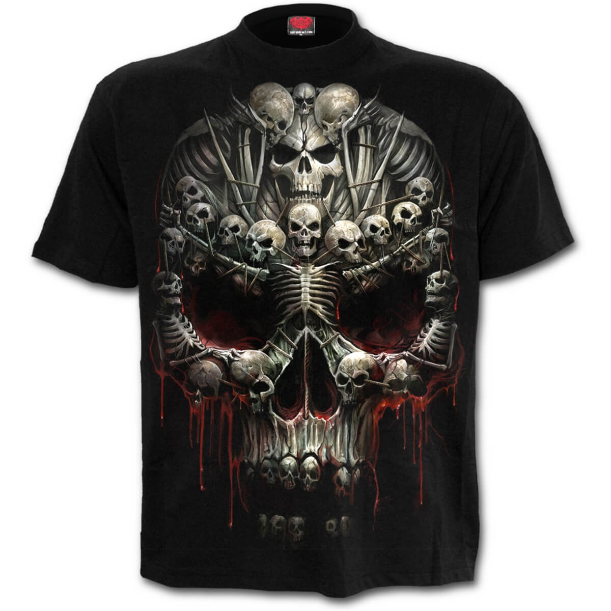 T-Shirt Homme Spiral DEATH BONES -Noir - S - Noir
