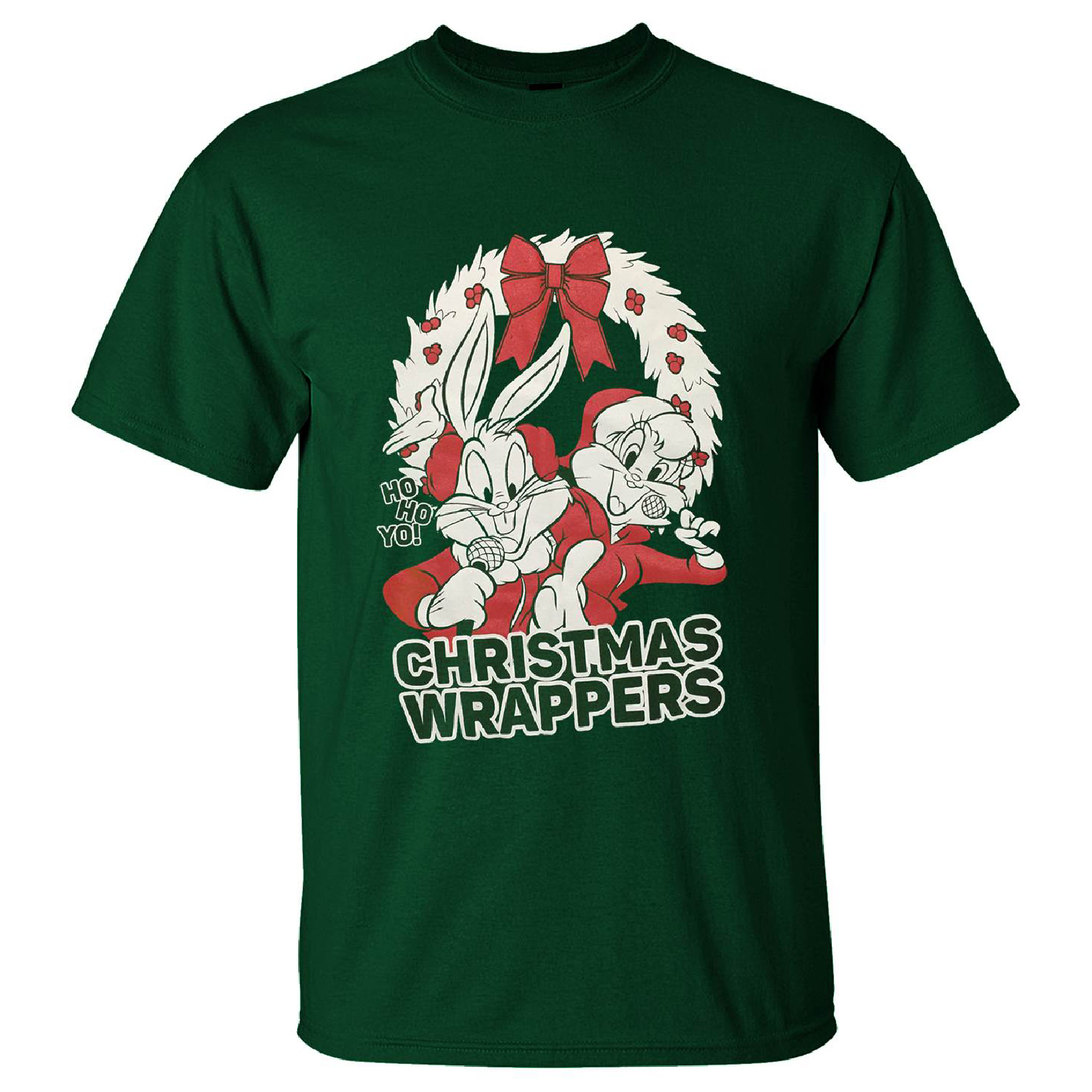 Warner Brothers Men's Bugs Bunny Christmas T-Shirt - Green - M - Green