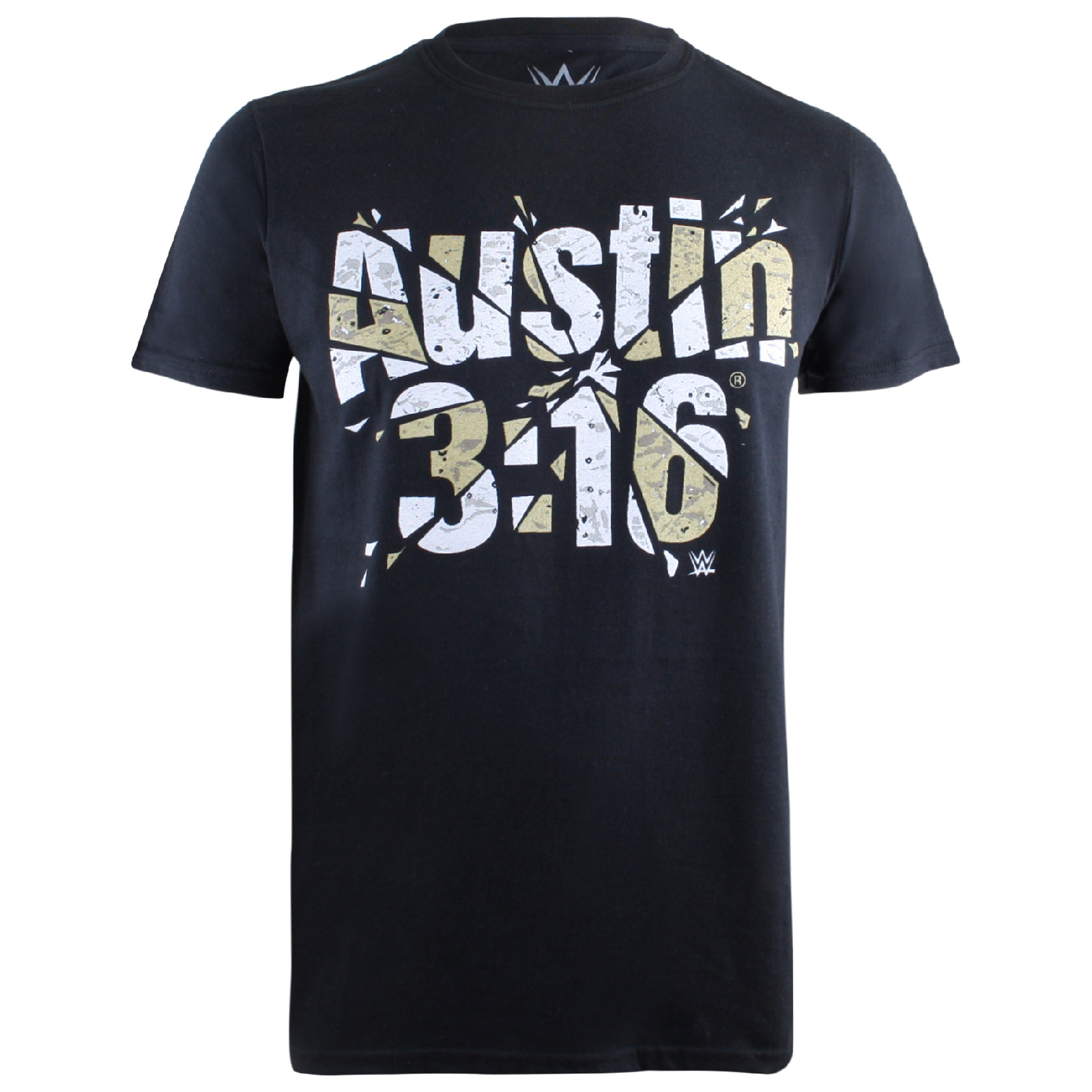 WWE Men's Austin Shattered T-Shirt - Black - S