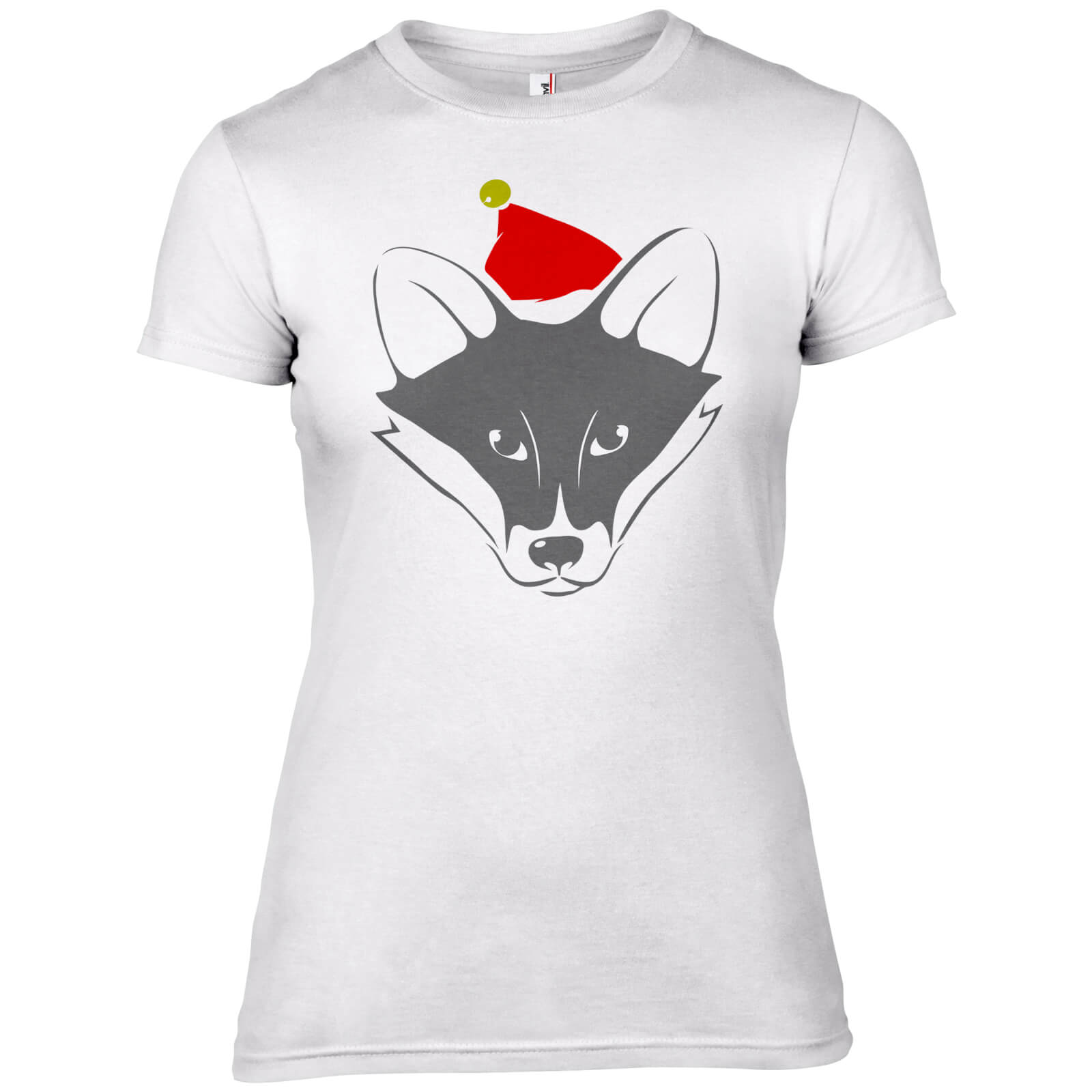 Fox with Santa Hat Women's T-Shirt - UK 8