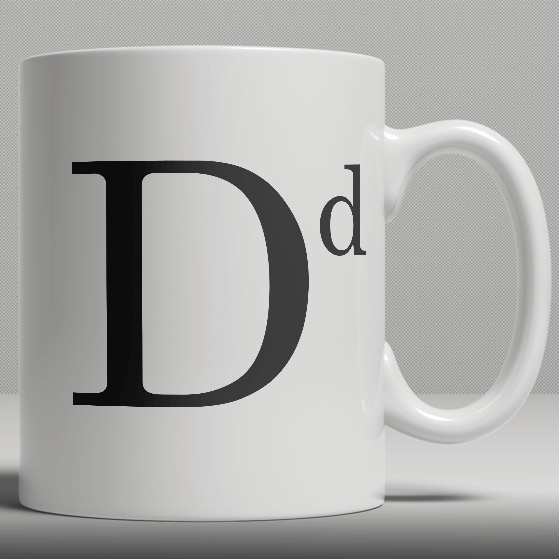 Alphabet Ceramic Mug - Letter D