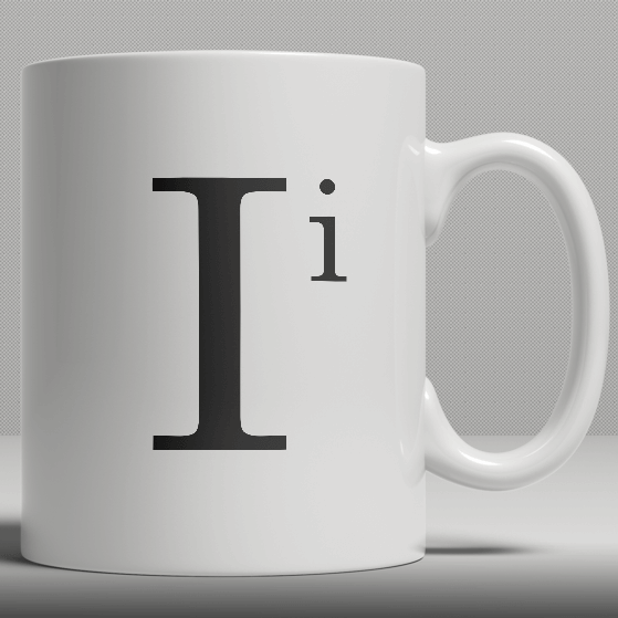 Alphabet Ceramic Mug - Letter I