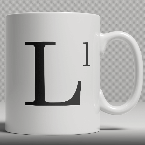 Alphabet Ceramic Mug - Letter L