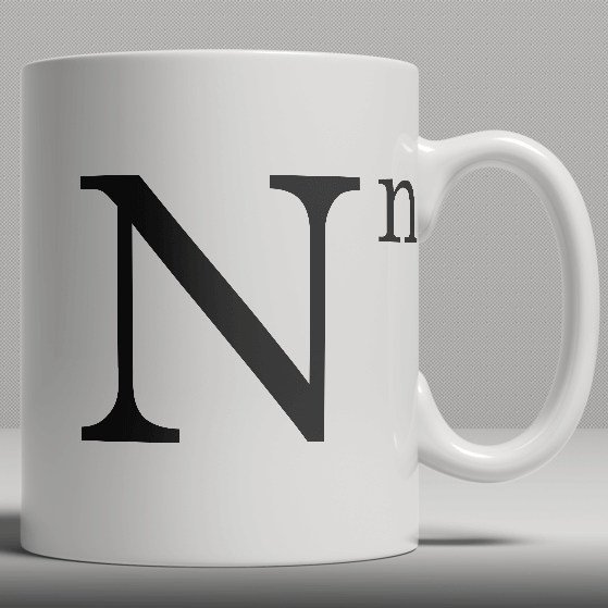 Alphabet Ceramic Mug - Letter N