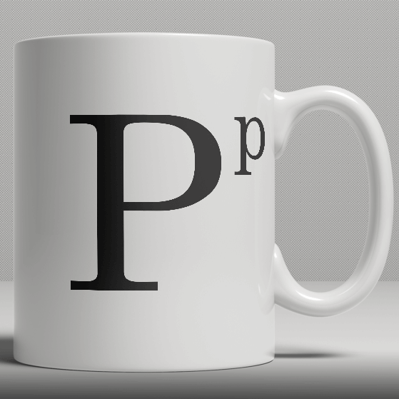 Alphabet Ceramic Mug - Letter P