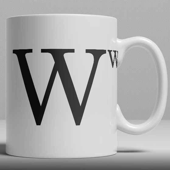 Alphabet Ceramic Mug - Letter W