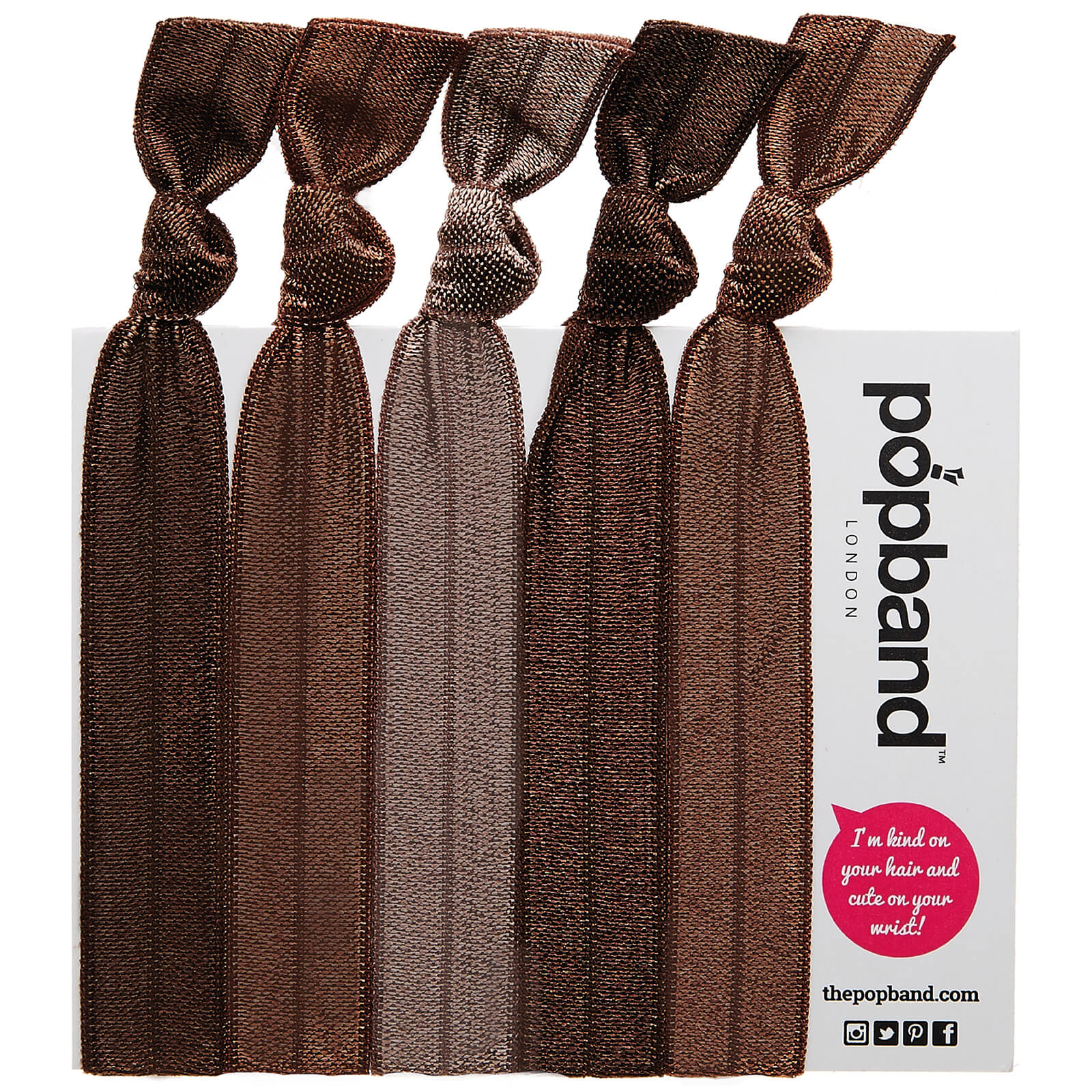 

Popband London Hair Ties - Cocoa