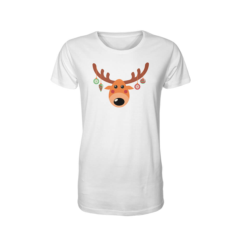 Reindeer Xmas T-Shirt - S - White