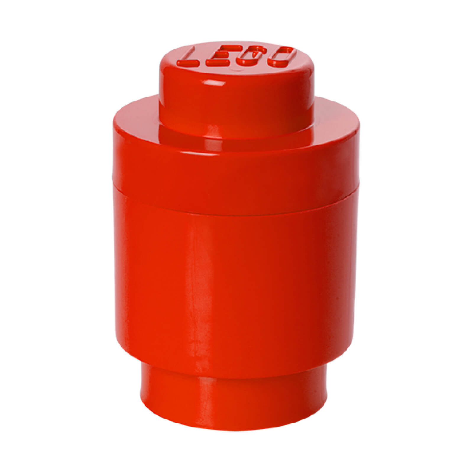 LEGO Storage Brick 1 - Bright Red (Round)