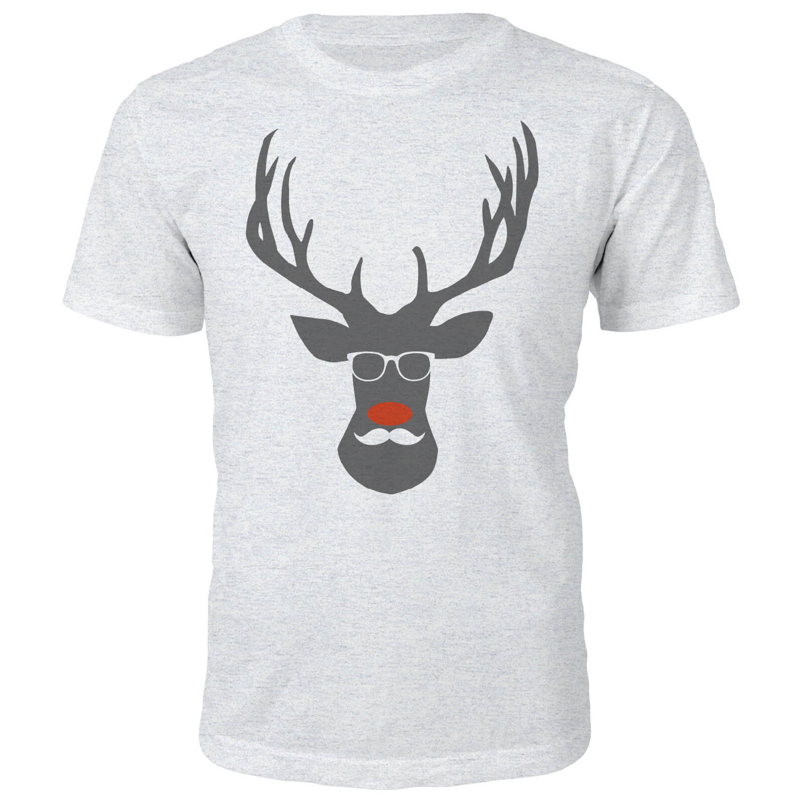 Rude Dolf Christmas T-Shirt - Grey - S