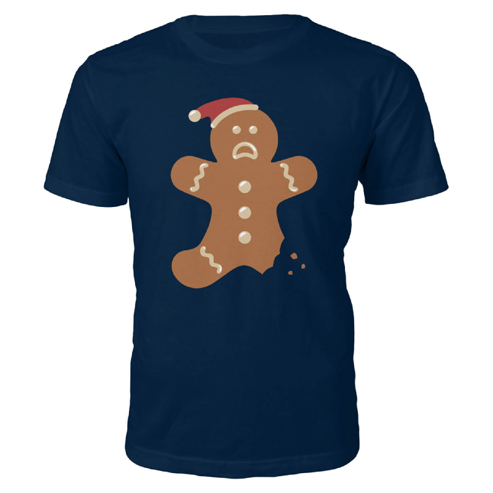 Ginger Bread Christmas T-Shirt - Navy - XL