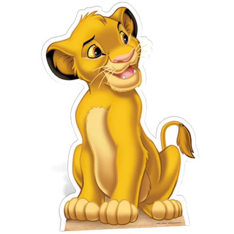 Silhouette Découpée en Carton Simba le Roi Lion