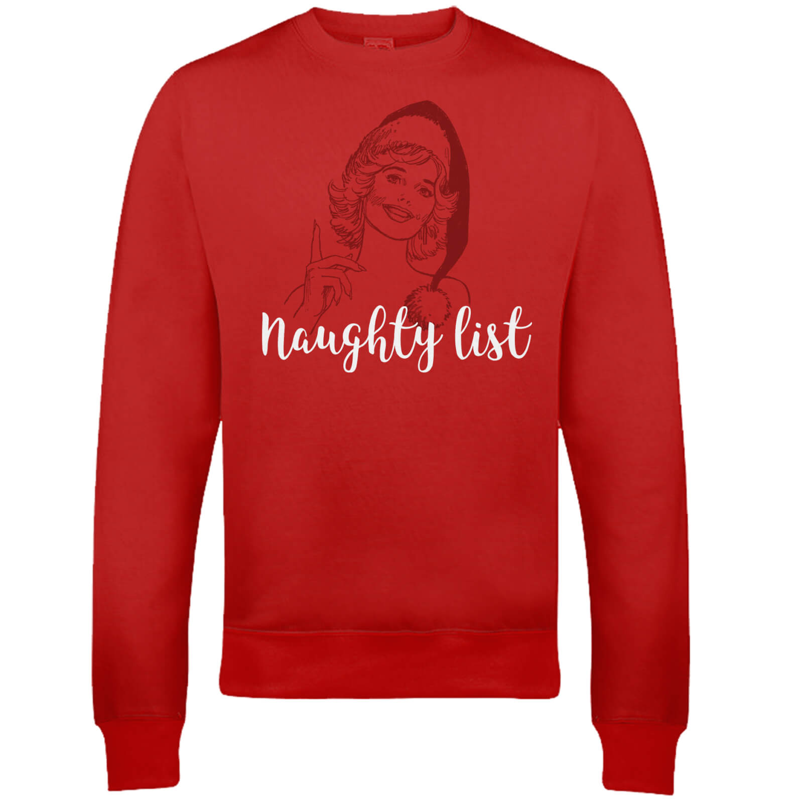 Naughty List Christmas Sweatshirt - Red - S - Red