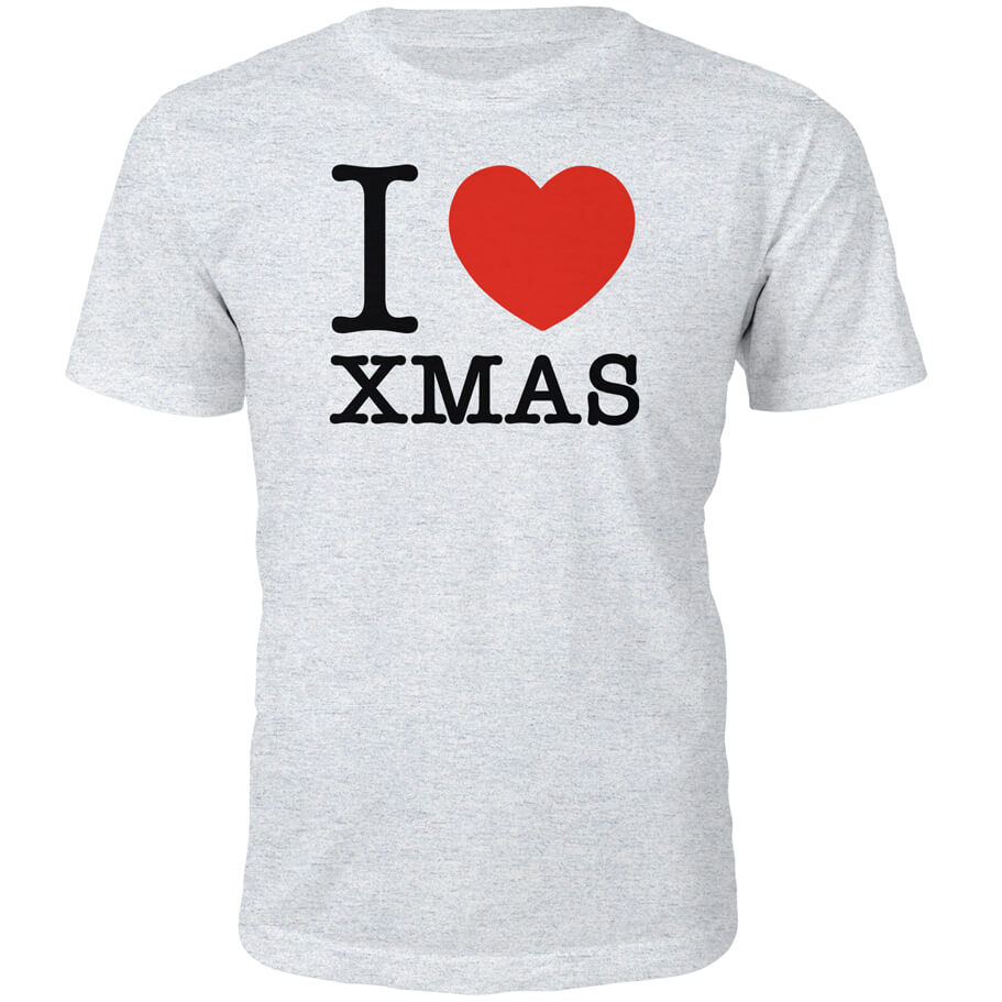 I Heart Xmas Christmas T-Shirt - Grey - S - Grey