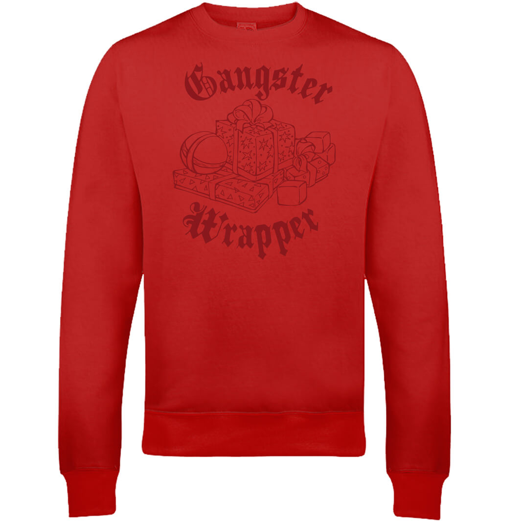 Gangster Wrapper Christmas Sweatshirt - Red - S