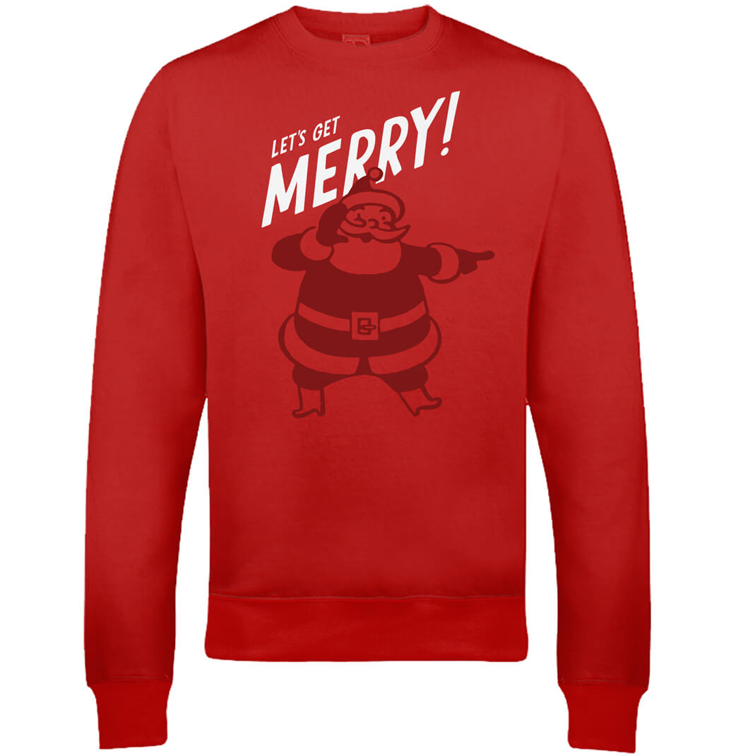 Get Merry Christmas Sweatshirt - Red - S - Red