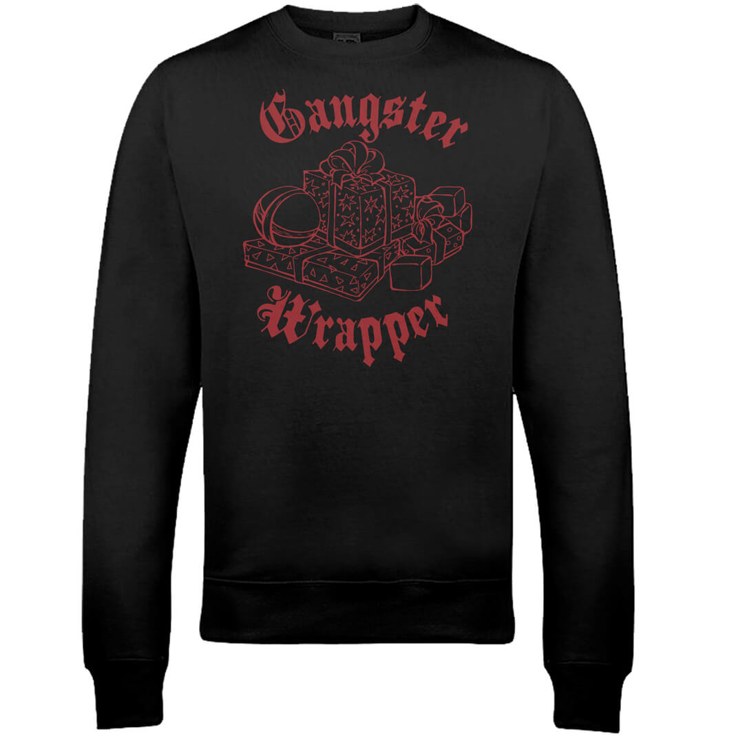 Gangster Wrapper Christmas Sweatshirt - Black - S