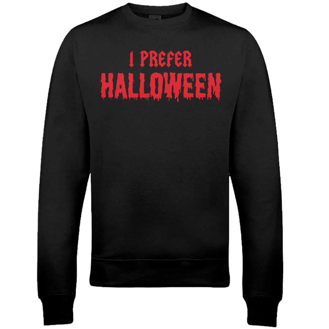 I Prefer Halloween Christmas Sweatshirt - Black - S