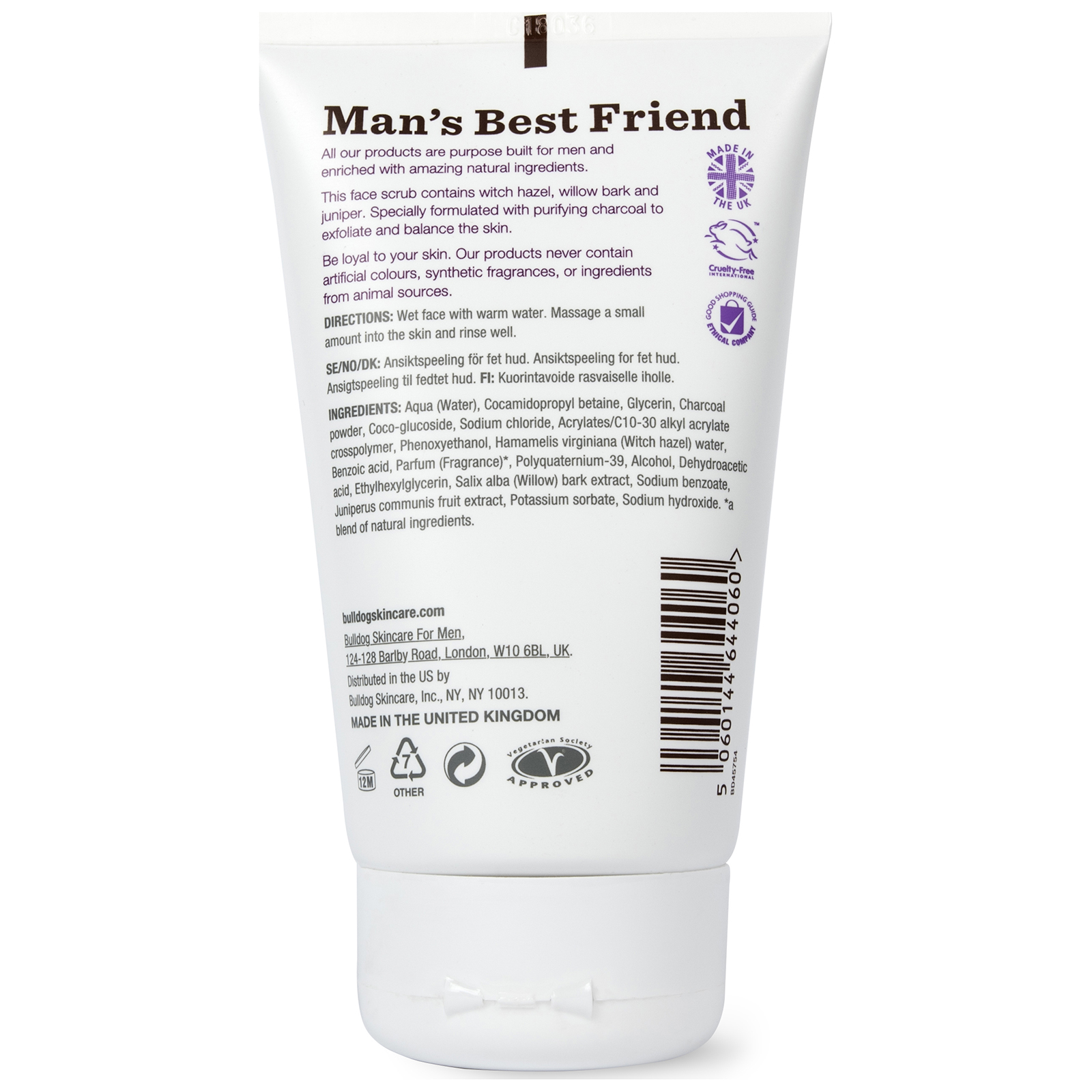 Bulldog Skincare Oil Control Face Scrub 125ml