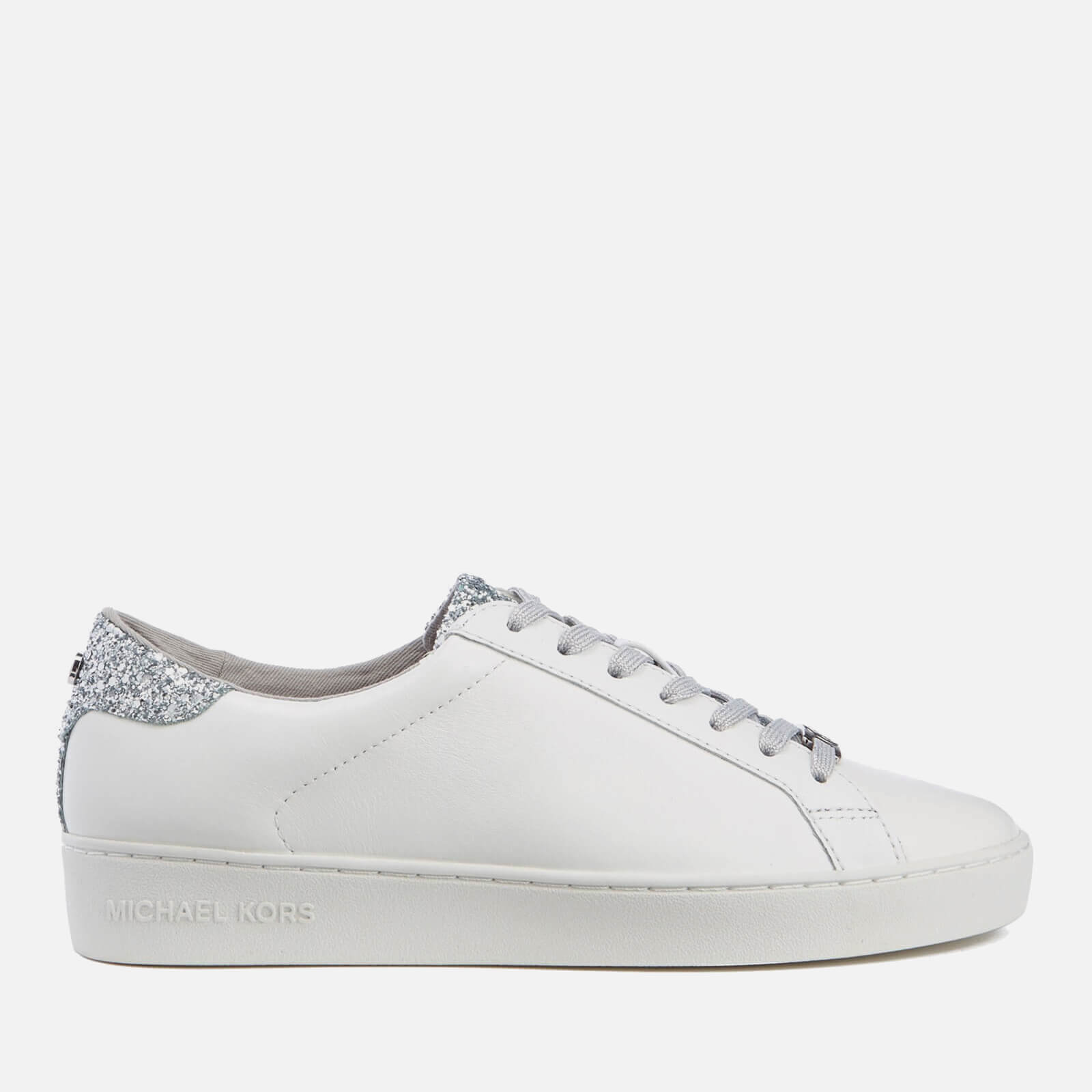 MICHAEL Michael Kors Women's Irving Lace Up Court Trainers - Optic White/Silver - UK 3/US 6