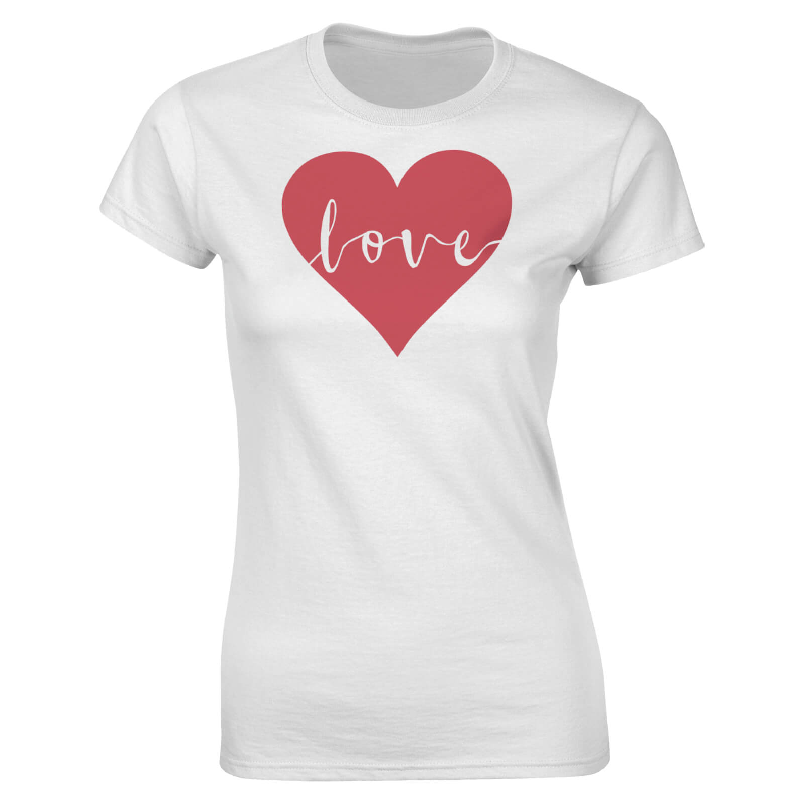 Love Heart Women's T-Shirt - White - S - White