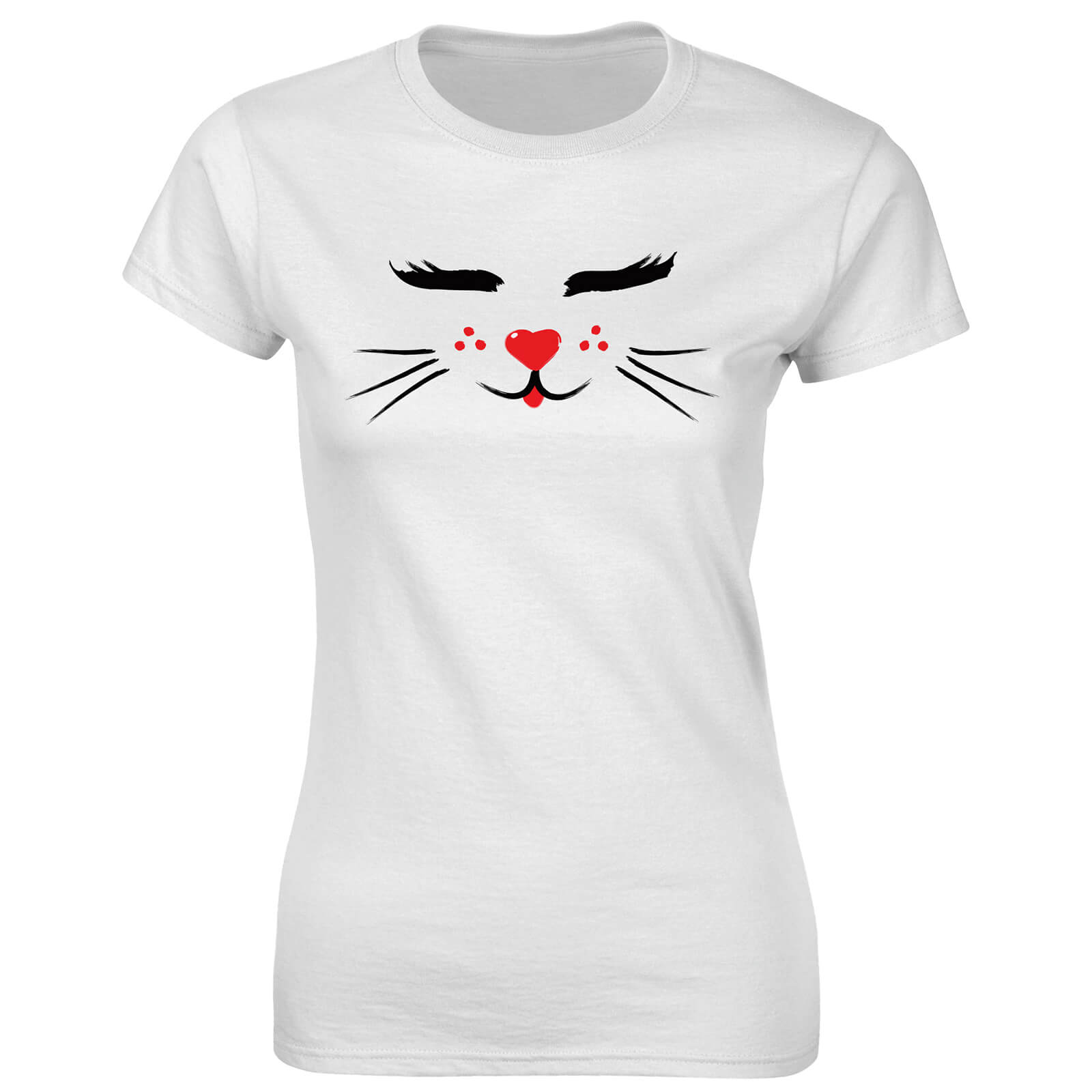 Fitness Women's Catface T-Shirt - White - S - White