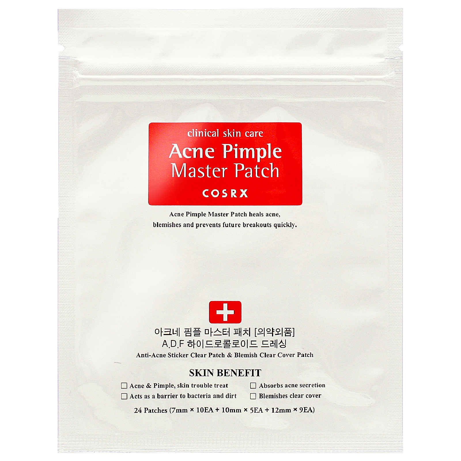 Tratamento de Acne e Borbulhas Acne Pimple Master Patch da COSRX (24 Adesivos)