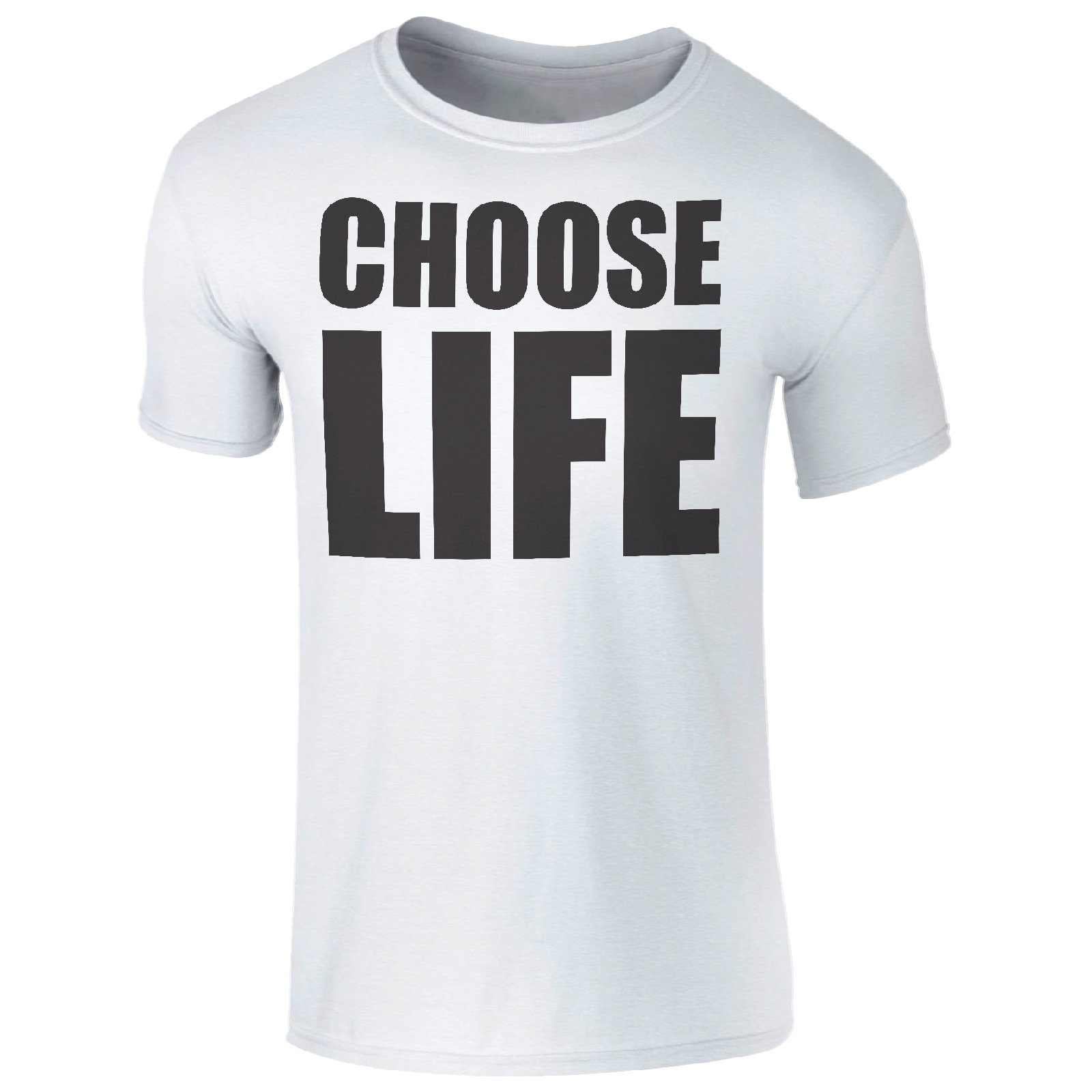 Men's Choose Life Black Logo T-Shirt - White - S - White